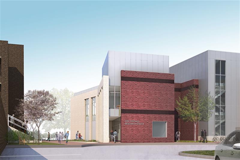 Mock-up of new building.